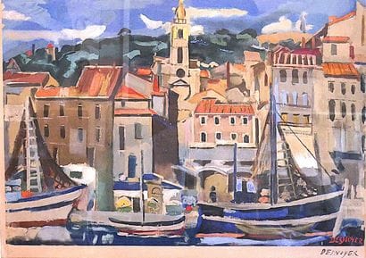 François DESNOYER (1894–1972)
The Harbor
Lithograph...
