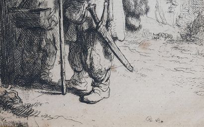 Set of two engravings:
- After Rembrandt...