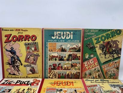 ZORO 
Ensemble de 17 albums Zorro, Zig Puce,...