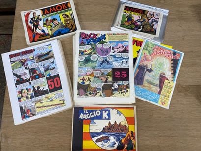 Lot de BD italiennes (rééditions), comprenant...