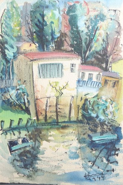 Roger LERSY (1920-2004)
La cour de ferme
Aquarelle...