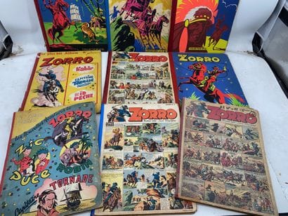 ZORO 
Ensemble de 17 albums Zorro, Zig Puce,...