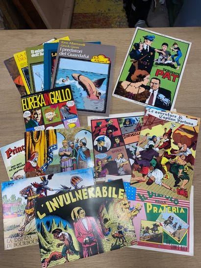 Important lot d’environ 290 BD (italien),...
