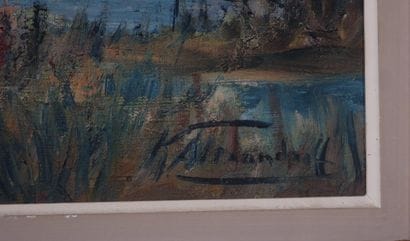 Konstant ALEXANDROFF (?) 
Vieux pont
Huile...
