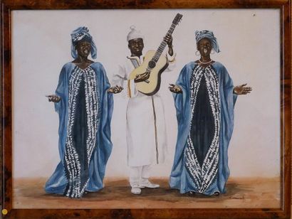 CAMARAH
Musiciens africains
Aquarelle signée...