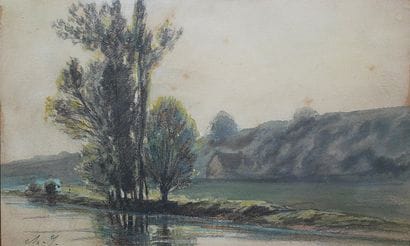 Charles Emile JACQUE (1813-1894)
Paysage...