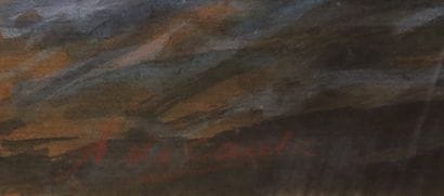 Antonio de P. CAULA
Le naufrage
Gouache signée...