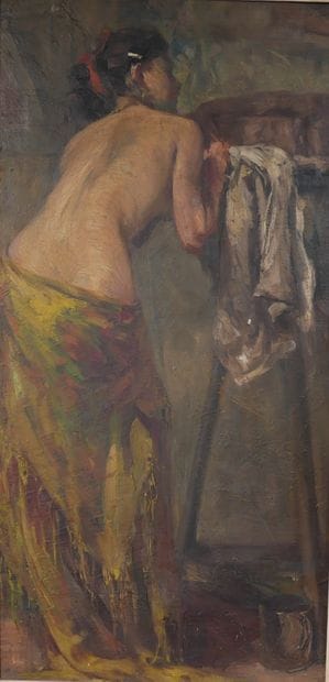 Richard DURANDO TOGO (1910- ?)
Femme se déshabillant
Huile...