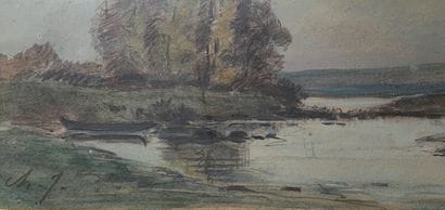Charles Emile JACQUE (1813-1894)
Paysage...
