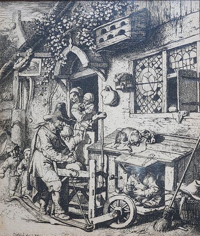 Set of two engravings:
- After Rembrandt...
