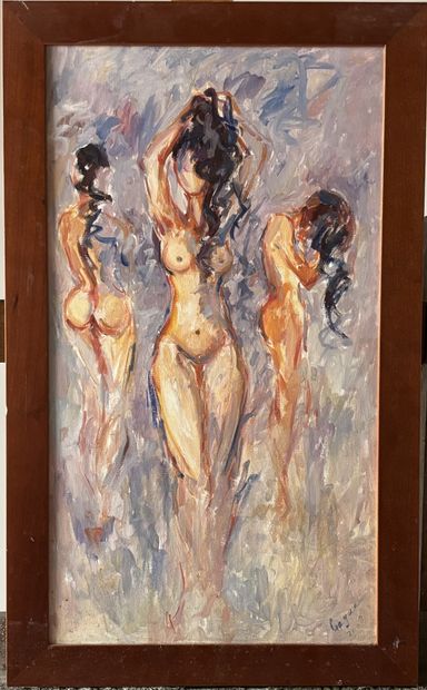 Ecole contemporaine
Etude femme nue
Huile...