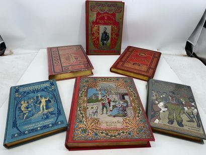 Lot de 8 livres de Prix, la plupart à cartonnages...