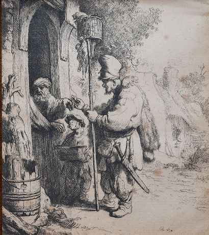 Set of two engravings:
- After Rembrandt...