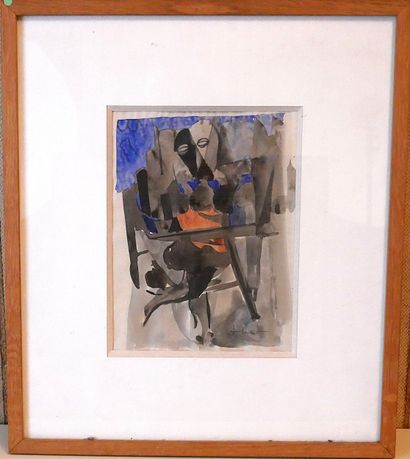 Jean-Marie HUBERT
Sans titre
Aquarelle signée...