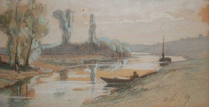 Charles Emile JACQUE (1813-1894)
Paysage...