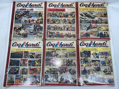 COQ HARDI 
Important lot comprenant :
-	16...