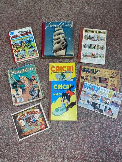 Lot de BD, comprenant :
-	Bibi Fricotin
-	Le...