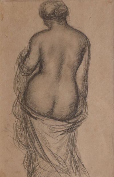 Ecole moderne
Femme nue de dos
Mine de plomb
29...