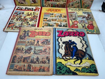 ZORO 
Ensemble de 17 albums Zorro, Zig Puce,...