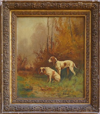 Charles André REYNE (1873-1917)
Deux chiens...