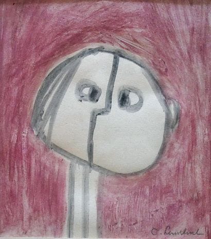 Ecole contemporaine
Visage
Aquarelle signée...