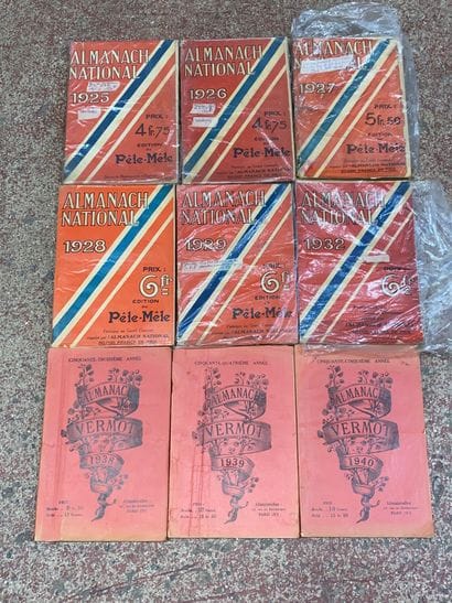 ALMANACH NATIONAL et ALMANACH VERMOT 
Lot...