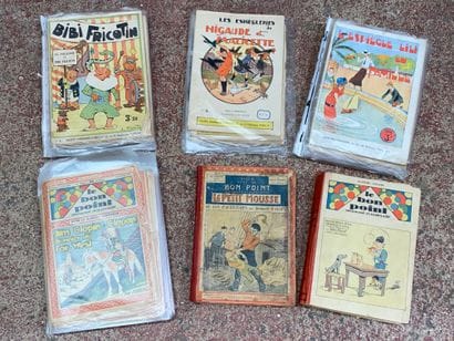 Lot de BD, comprenant :
-	Bibi Fricotin
-	Le...