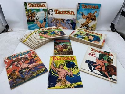 TARZAN 
Lot of approximately 40 albums, comic...