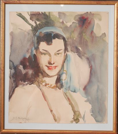 Richard DURANDO TOGO (1910- ?)
Portrait d’Elégante
Aquarelle...