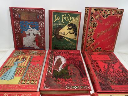 Lot de 9 livres d’enfants à cartonnages d’éditeurs...