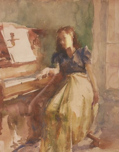 Richard DURANDO TOGO (1910- ?)
La pianiste
Aquarelle...