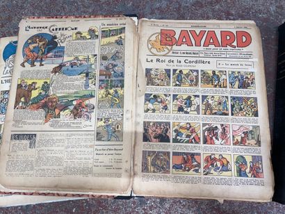 BAYARD 
Ensemble de trois albums, reliures...