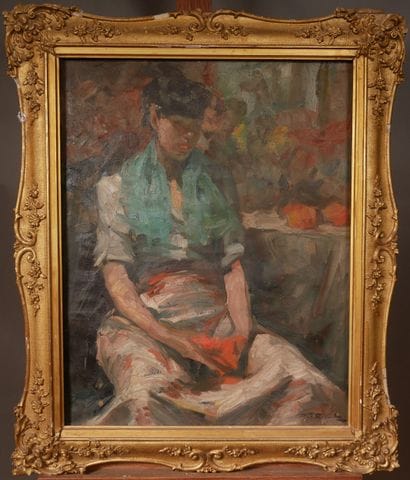 Richard DURANDO TOGO (1910- ?) :
La maraîchère
Huile...