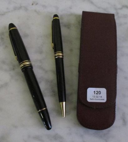 Deux stylos MONTBLANC (dont un plume)