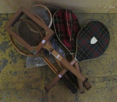 Lot de sept raquettes de tennis