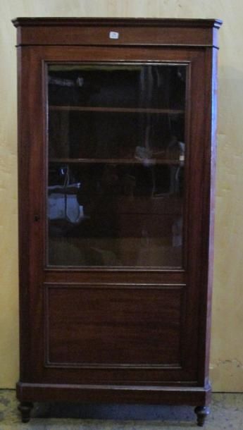 Vitrine en placage d'acajou à une porte