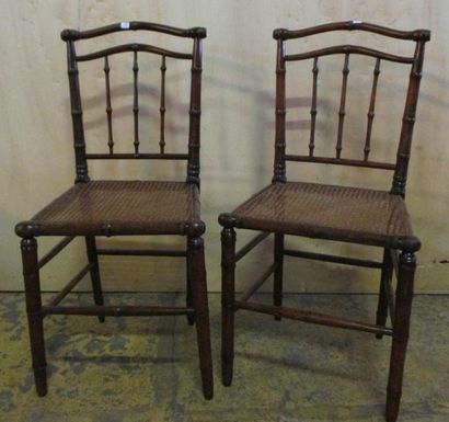 Paire de chaise en bambou