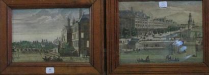 Deux vues d'optique Paris 17.5x23 cm