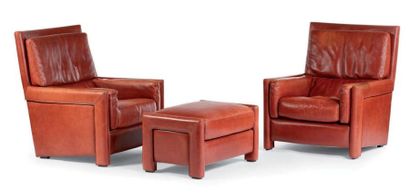 ROCHE & BOBOIS
Deux fauteuils clubs et leur...