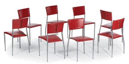 TRAVAIL FRANÇAIS 1980
Suite de huit chaises...