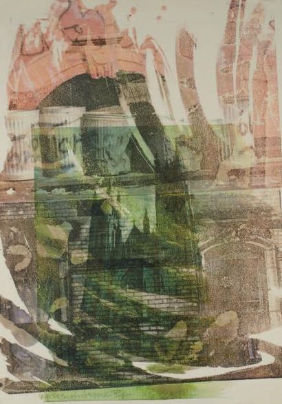 ROBERT RAUSCHENBERG
Sans titre. 90 x 64 cm....