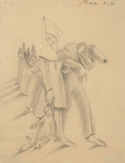 MARA RUCKI (née en 1920)
La procession, 1944...