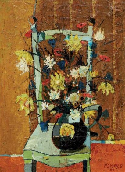 Bernard POMEY (1928-1959)
Vase fleuri sur...