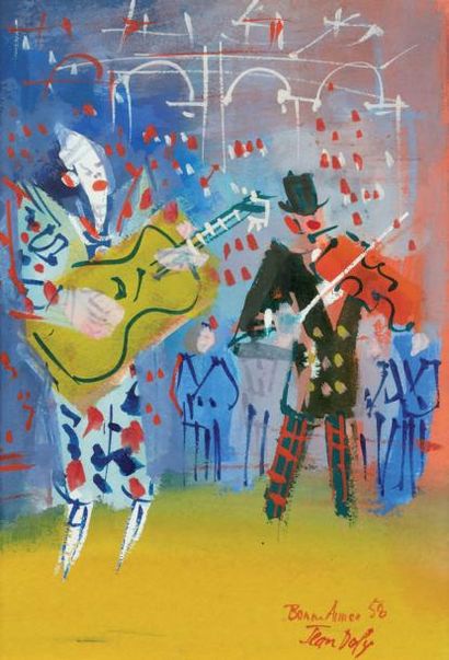 Jean DUFY (1888-1964)
Clowns musiciens, 1958...