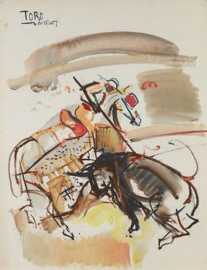 James RASSIAT (1909-1998)
Toro Gouache sur...