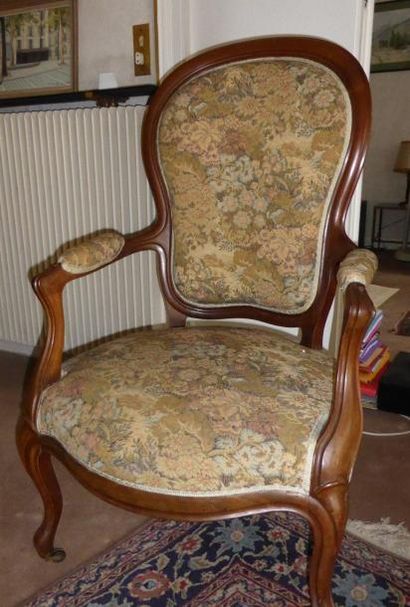 Paire de fauteuils cabriolets en acajou,...
