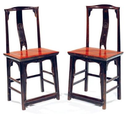 Paire de chaises à dossier 