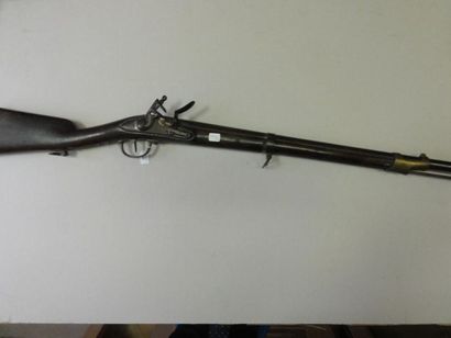 Carabine à silex modèle an IX. Platine de...