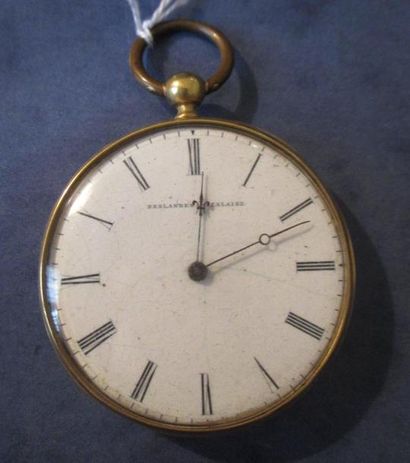 Montre de gousset en or jaune 18k DESLANDE...