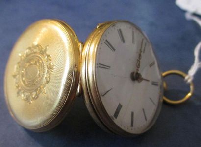 Montre de col en or jaune 18k guillauché...